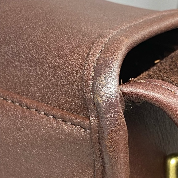 Vintage Coach Stewardess Crossbody Bag Mahogany Colour - Picture 10 of 11